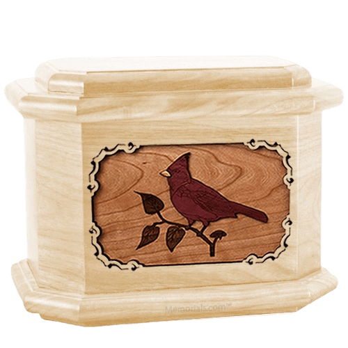 Cardinal Maple Octagon Cremation Urn