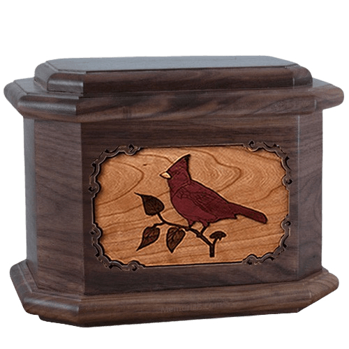 Cardinal Walnut Octagon Cremation Urn