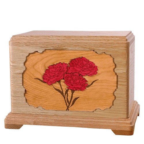 Carnation Oak Hampton Cremation Urn