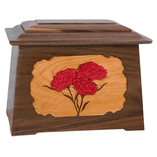 Carnation Walnut Aristocrat Cremation Urn