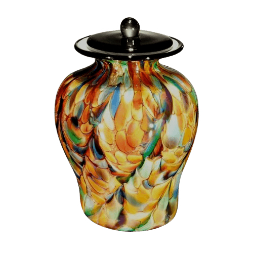 Carnival of Life Glass Companion Funeral Urn