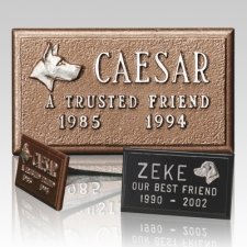 Cast Aluminum Pet Headstone