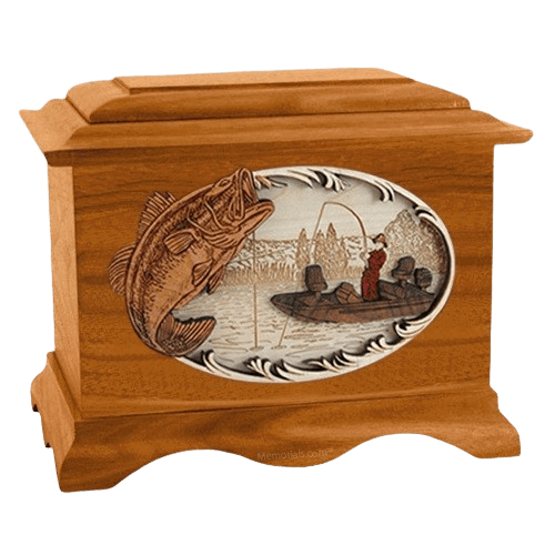 Catch of the Day Mahogany Cremation Urn