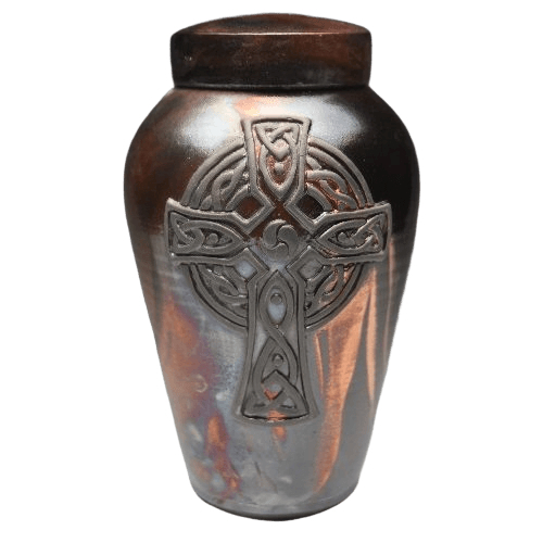 Celtic Sheen Raku Ceramic Urn