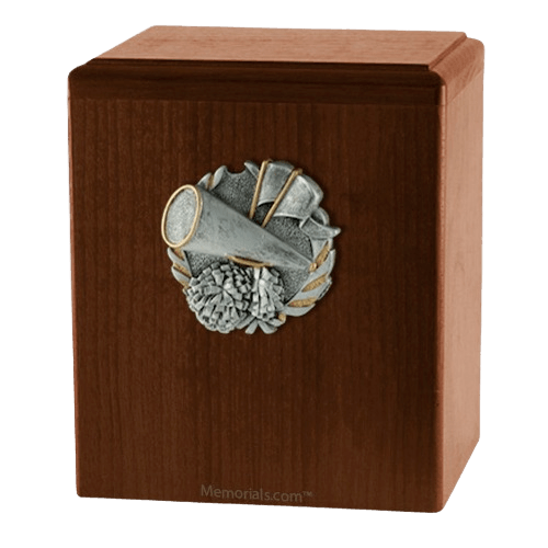 Cheerleader Walnut Cremation Urn