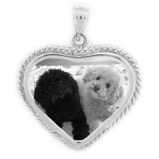 Cherish Silver Etched Pendant