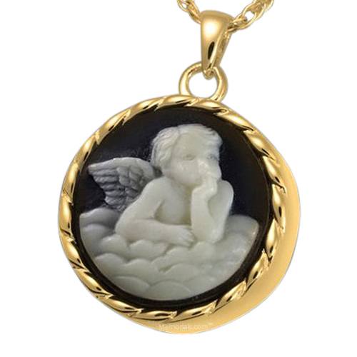 Cherub Cameo Cremation Pendant IV