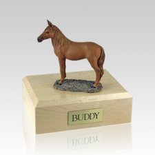 Chesnut Standing Medium Horse Cremation Urn