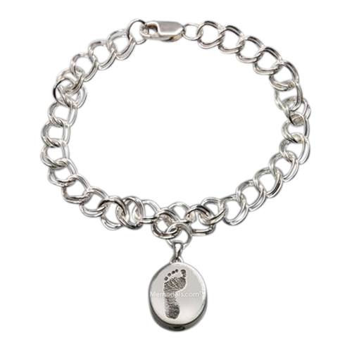 Chic Sterling Cremation Print Bracelet