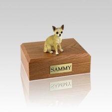 Chihuahua White & Tan Small Dog Urn