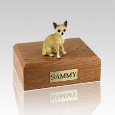 Chihuahua White & Tan X Large Dog Urn