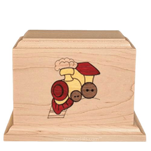 Choo Choo Children Wood Urn