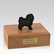 Chow Black Standing Large Dog Urn