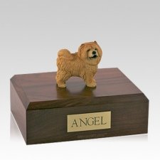 Chow Red Standing Large Dog Urn