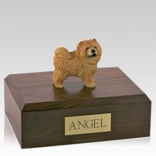 Chow Red Standing Dog Urns