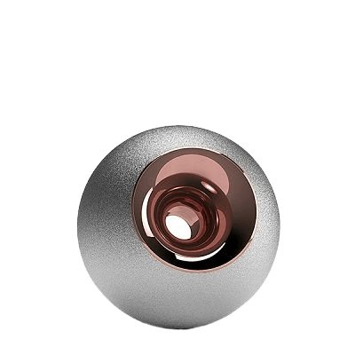 Chrome & Copper Orb Small Urn