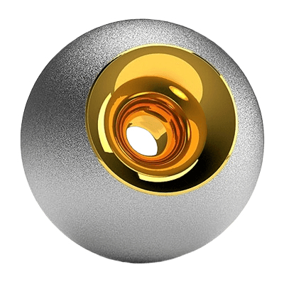 Chrome & Gold Orb Urn