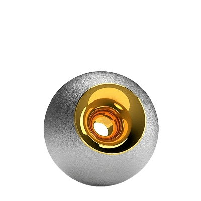 Chrome & Gold Orb Small Urn