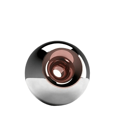 Chrome Copper Orb Small Urn
