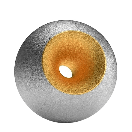 Chrome Gold Sand Orb Urns