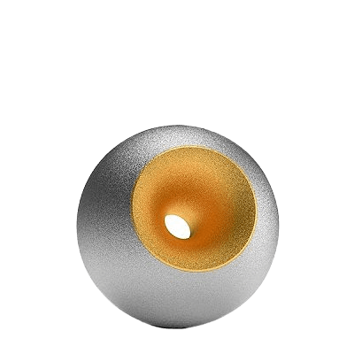 Chrome Gold Sand Orb Small Urn
