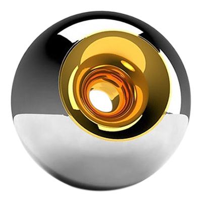 Chrome Gold Sphere Pet Urn