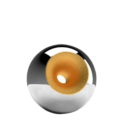 Chrome Gold Splice Orb Small Urn