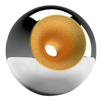 Chrome Gold Splice Sphere Pet Urn