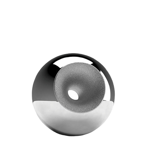 Chrome Modern Orb Small Urn