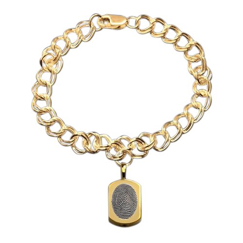 Classic 14k Gold Cremation Print Bracelet