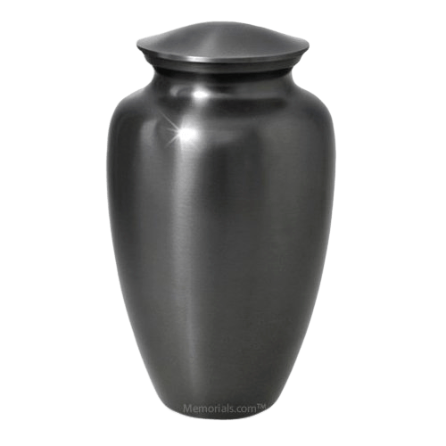 Classic Gray Metal Cremation Urn