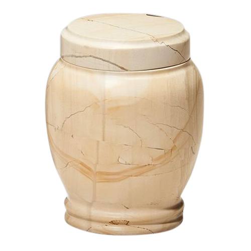 Teakwood Marble Cremation Urn