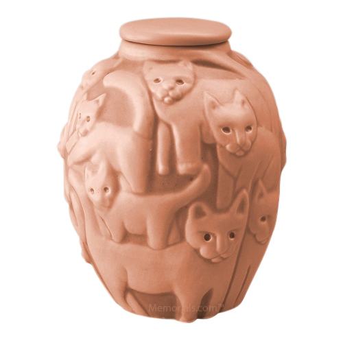 Clever Cat Apricot Cremation Urn