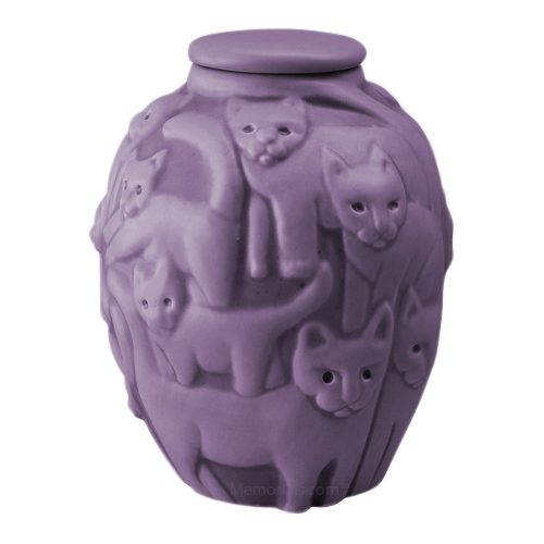 Clever Cat Lilac Cremation Urn