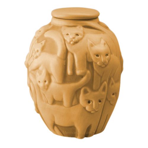 Clever Cat Marigold Cremation Urn