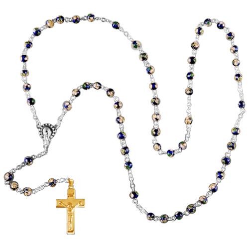 Cloisonne Gold Cremation Rosary