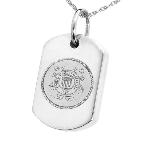 Coast Guard Dog Tag Cremation Pendant III