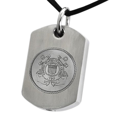 Coast Guard Dog Tag Cremation Pendant