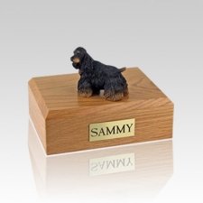 Cocker Black & Brown Large Dog Urn