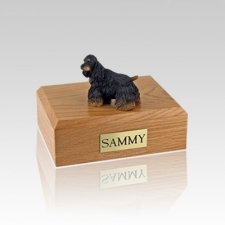 Cocker Black & Brown Medium Dog Urn