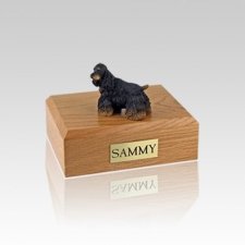 Cocker Black & Brown Small Dog Urn