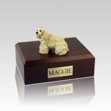 Cocker Blond Standing Large Dog Urn