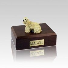 Cocker Blond Standing Medium Dog Urn