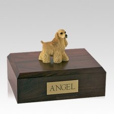 Cocker Spaniel Buff Standing Large Dog Urn