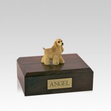 Cocker Spaniel Buff Standing Small Dog Urn