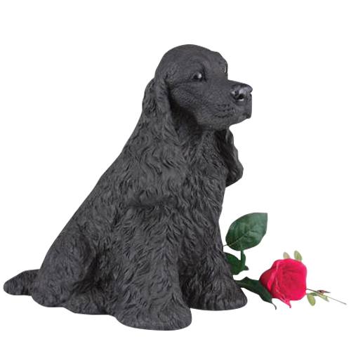 Black Cocker Spaniel Cremation Urn