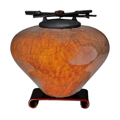 Raku Coffee Extra Large Cremation Urn