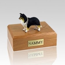 Collie Black White & Red X Large Dog Urn