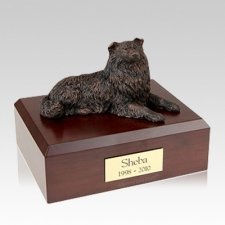 Collie Bronze Large Dog Urn