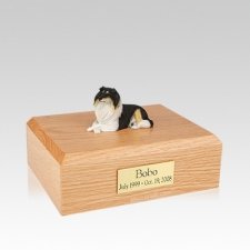 Collie Tri-Color Resting Medium Dog Urn